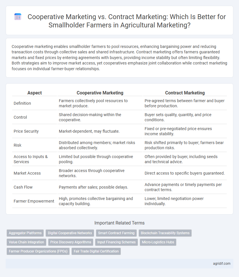 Cooperative Marketing vs. Contract Marketing: Which Is Better for Smallholder Farmers in Agricultural Marketing?