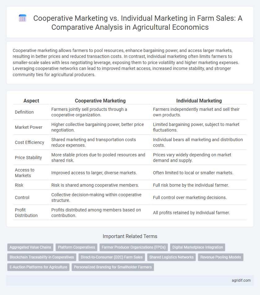 Cooperative Marketing vs. Individual Marketing in Farm Sales: A Comparative Analysis in Agricultural Economics