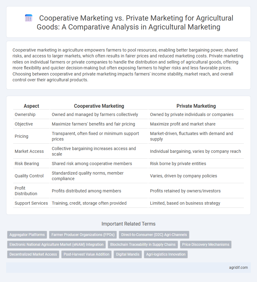 Cooperative Marketing vs. Private Marketing for Agricultural Goods: A Comparative Analysis in Agricultural Marketing