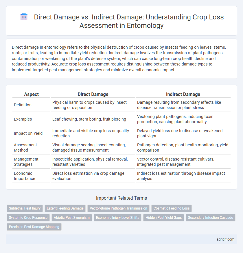 Direct Damage vs. Indirect Damage: Understanding Crop Loss Assessment in Entomology