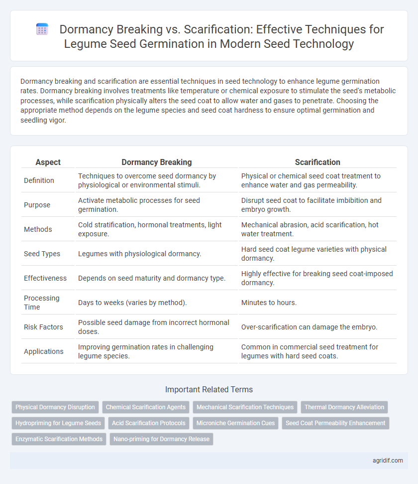 Dormancy Breaking vs. Scarification: Effective Techniques for Legume Seed Germination in Modern Seed Technology