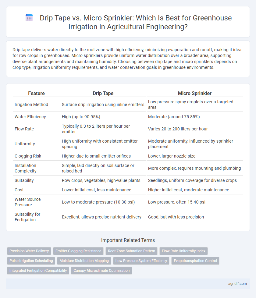 Drip Tape vs. Micro Sprinkler: Which Is Best for Greenhouse Irrigation in Agricultural Engineering?