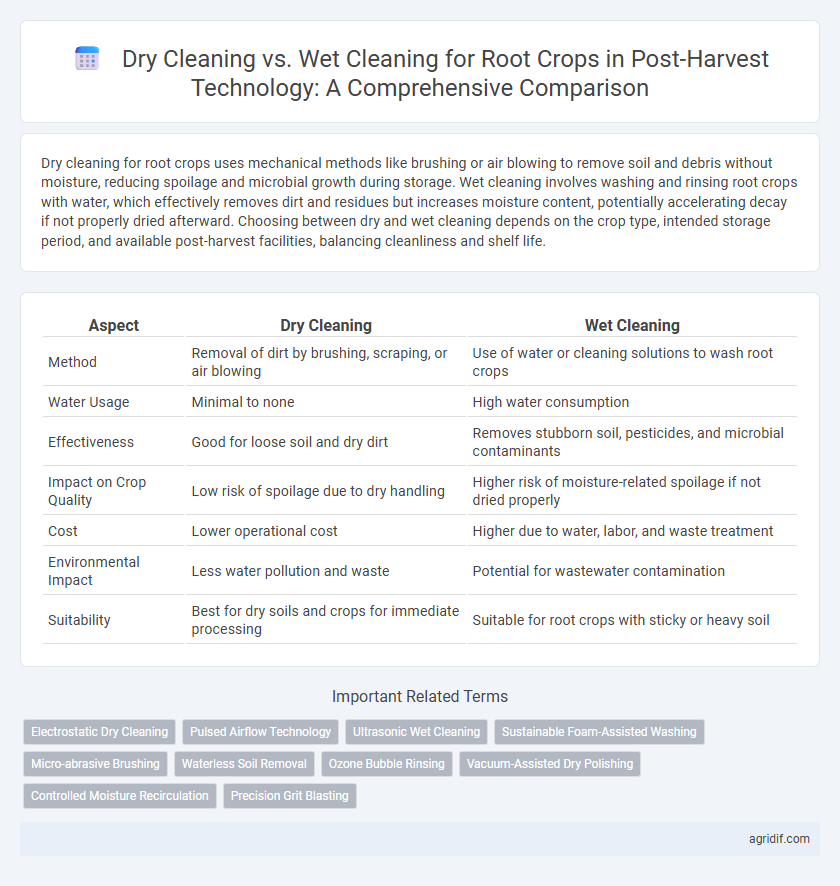 Dry Cleaning vs. Wet Cleaning for Root Crops in Post-Harvest Technology: A Comprehensive Comparison