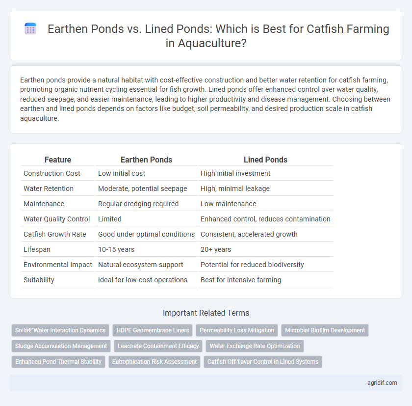 Earthen Ponds vs. Lined Ponds: Which is Best for Catfish Farming in Aquaculture?