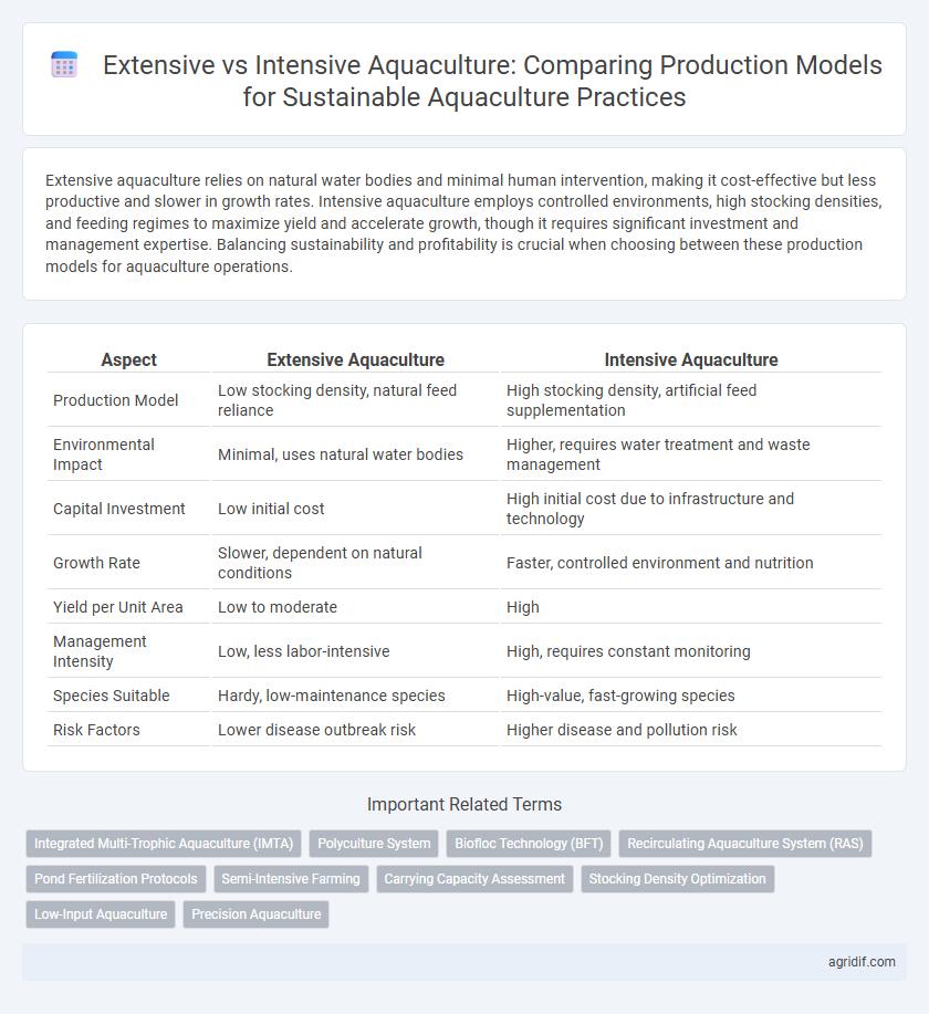 Extensive vs Intensive Aquaculture: Comparing Production Models for Sustainable Aquaculture Practices