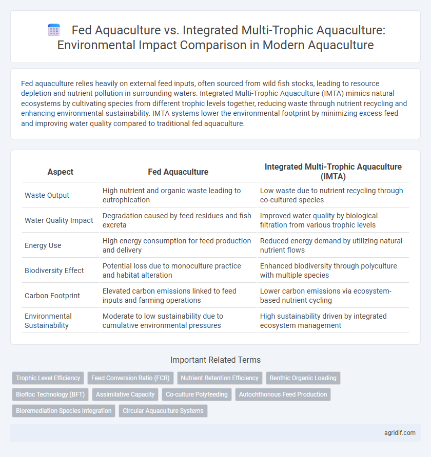Fed Aquaculture vs. Integrated Multi-Trophic Aquaculture: Environmental Impact Comparison in Modern Aquaculture