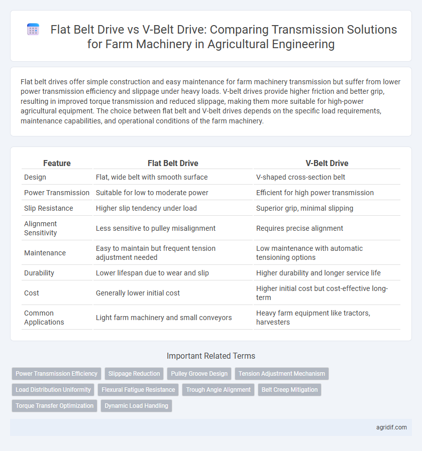 Flat Belt Drive vs V-Belt Drive: Comparing Transmission Solutions for Farm Machinery in Agricultural Engineering