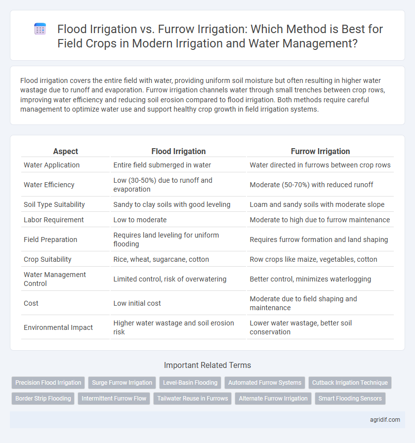 Flood Irrigation vs. Furrow Irrigation: Which Method is Best for Field Crops in Modern Irrigation and Water Management?
