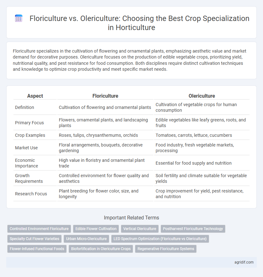 Floriculture vs. Olericulture: Choosing the Best Crop Specialization in Horticulture