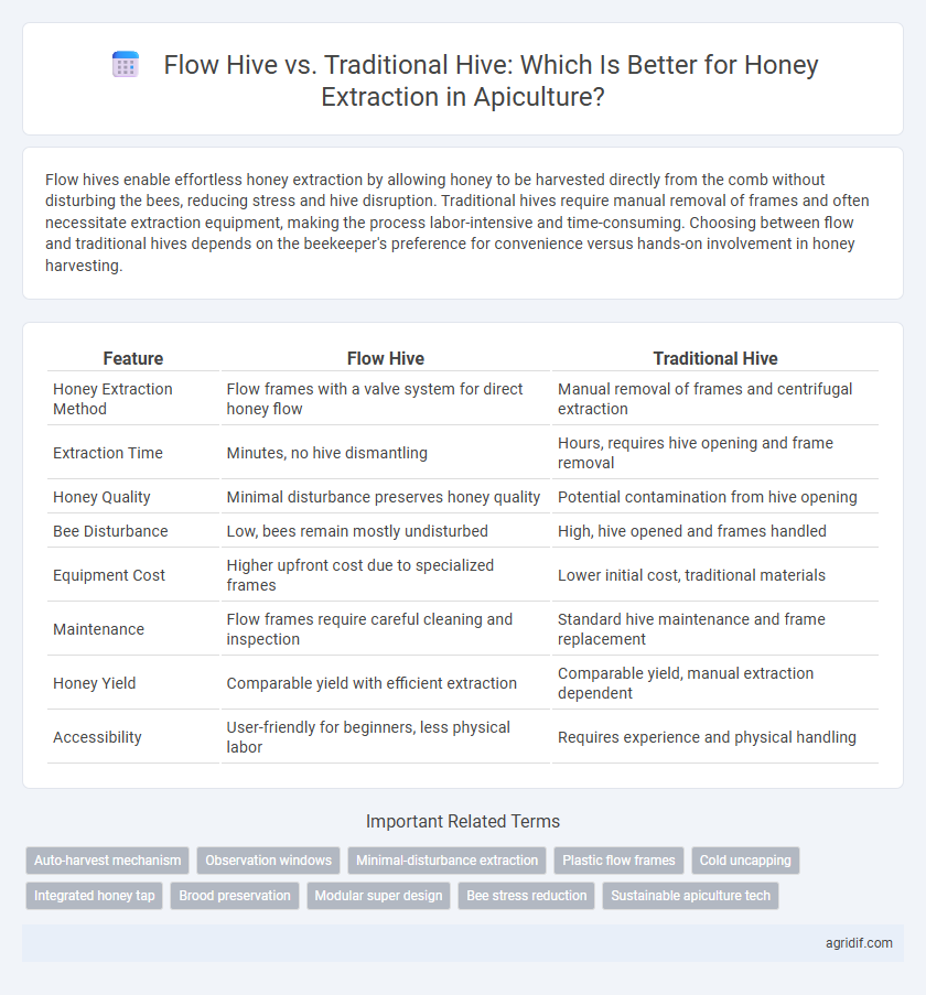 Flow Hive vs. Traditional Hive: Which Is Better for Honey Extraction in Apiculture?