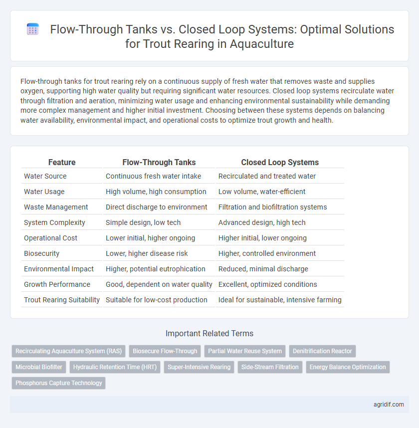 Flow-Through Tanks vs. Closed Loop Systems: Optimal Solutions for Trout Rearing in Aquaculture
