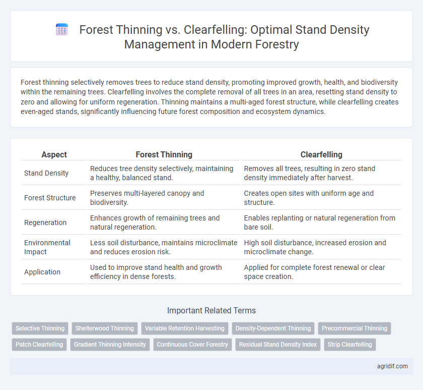 Forest Thinning vs. Clearfelling: Optimal Stand Density Management in Modern Forestry