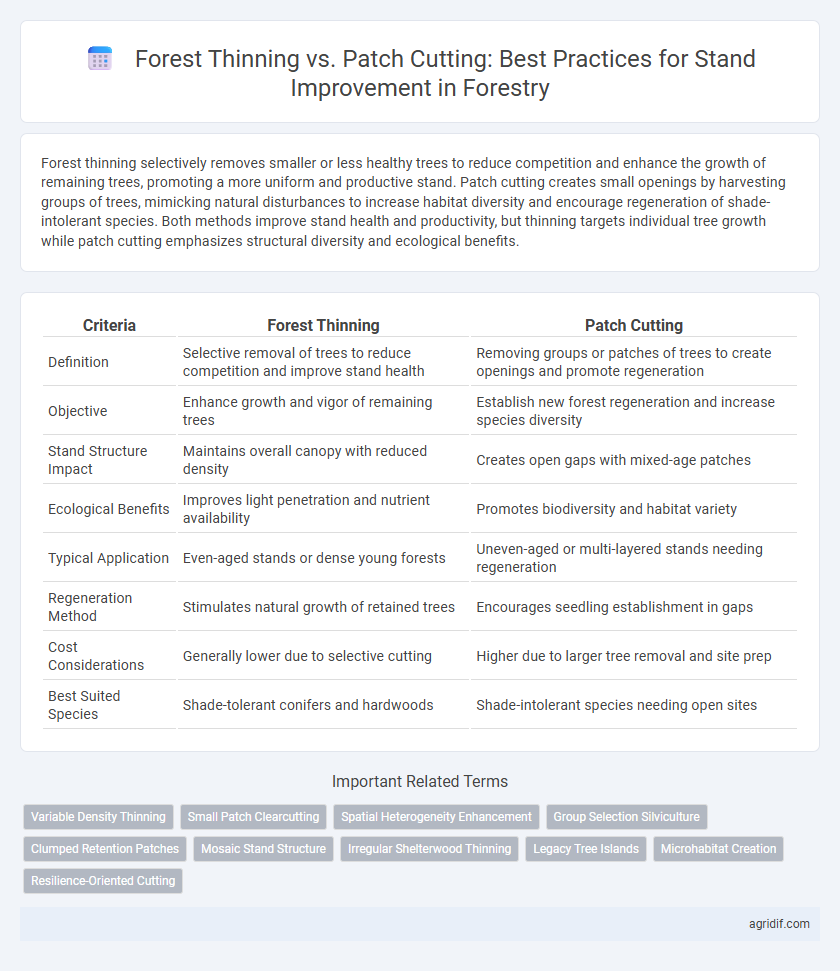 Forest Thinning vs. Patch Cutting: Best Practices for Stand Improvement in Forestry
