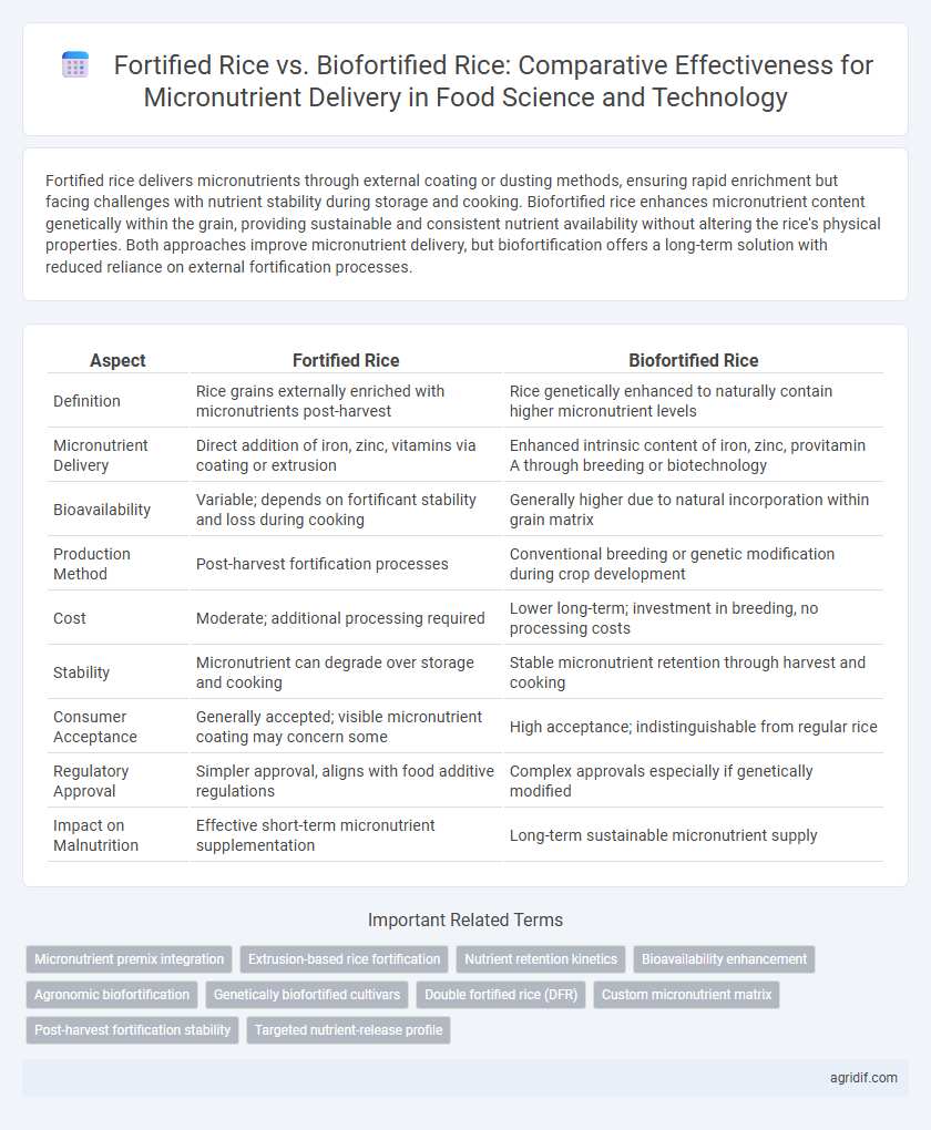 Fortified Rice vs. Biofortified Rice: Comparative Effectiveness for Micronutrient Delivery in Food Science and Technology