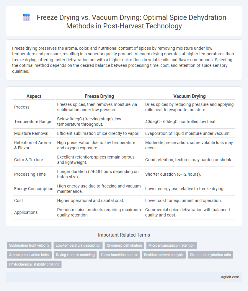 Freeze Drying vs. Vacuum Drying: Optimal Spice Dehydration Methods in Post-Harvest Technology