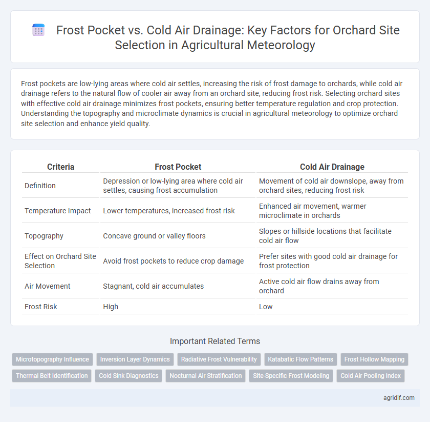 Frost Pocket vs. Cold Air Drainage: Key Factors for Orchard Site Selection in Agricultural Meteorology