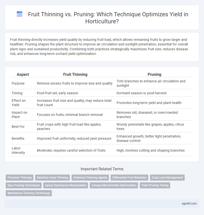 Fruit Thinning vs. Pruning: Which Technique Optimizes Yield in Horticulture?