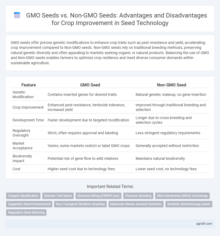 GMO Seeds vs. Non-GMO Seeds: Advantages and Disadvantages for Crop Improvement in Seed Technology