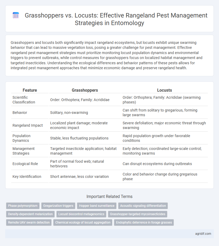 Grasshoppers vs. Locusts: Effective Rangeland Pest Management Strategies in Entomology