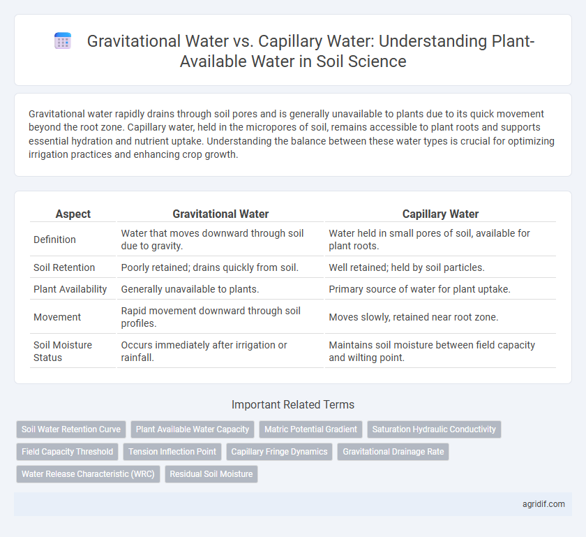 Gravitational Water vs. Capillary Water: Understanding Plant-Available Water in Soil Science