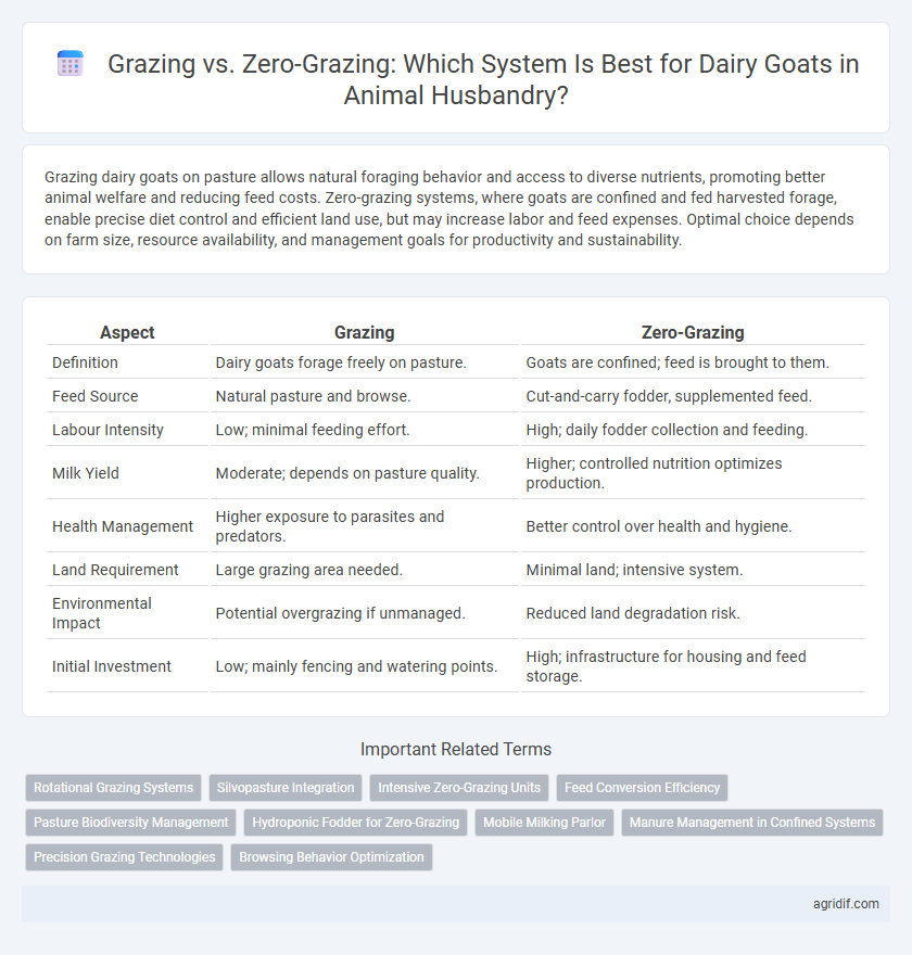 Grazing vs. Zero-Grazing: Which System Is Best for Dairy Goats in Animal Husbandry?