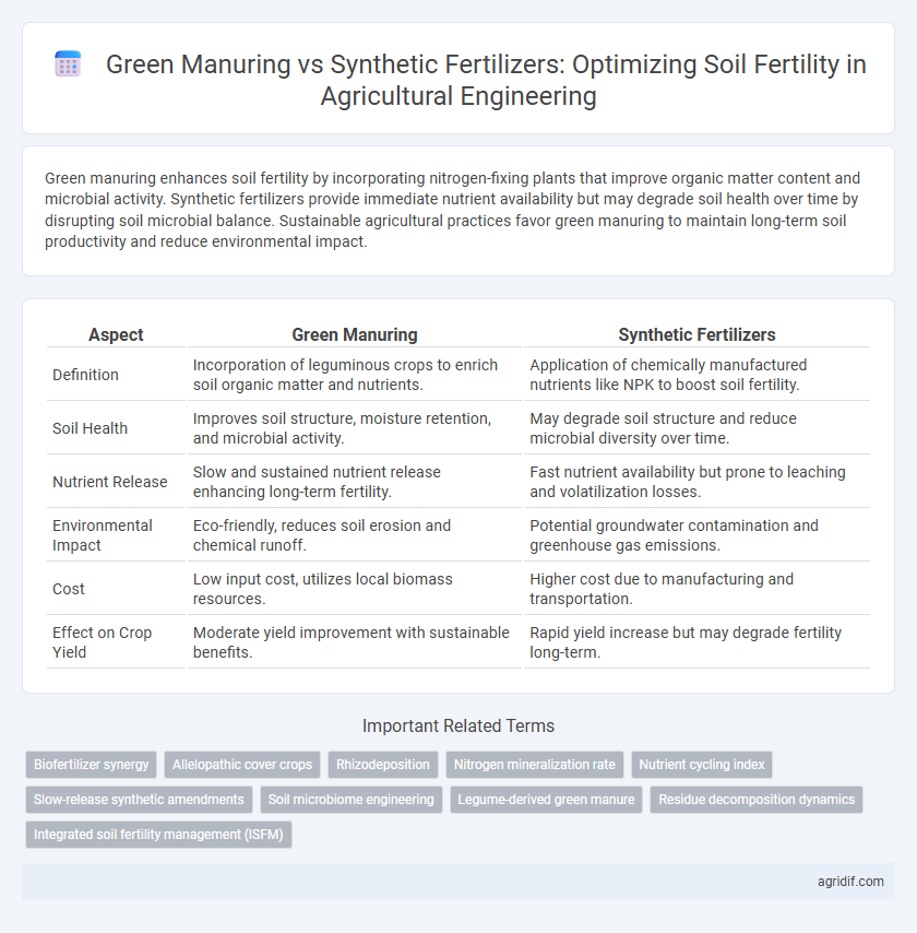 Green Manuring vs Synthetic Fertilizers: Optimizing Soil Fertility in Agricultural Engineering