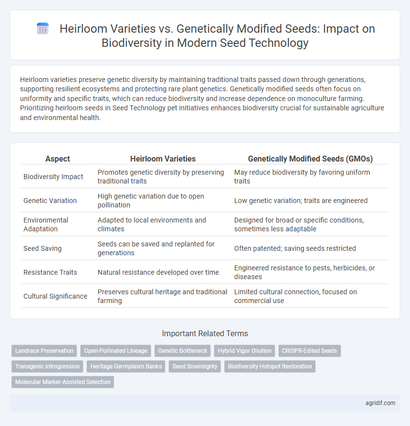Heirloom Varieties vs. Genetically Modified Seeds: Impact on Biodiversity in Modern Seed Technology