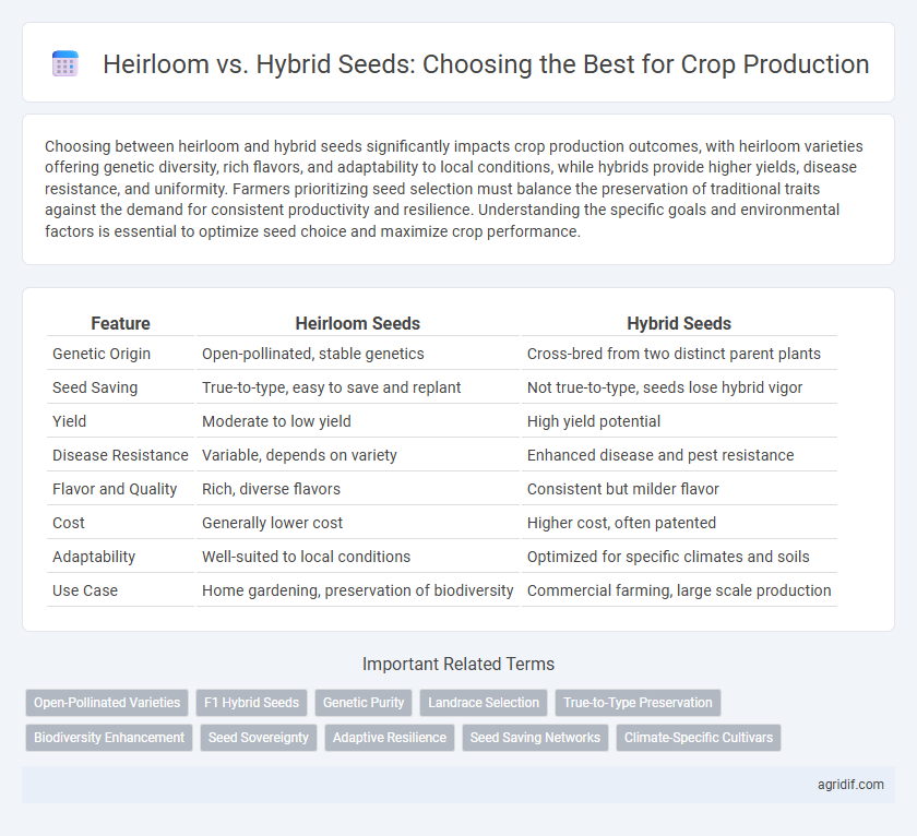 Heirloom vs. Hybrid Seeds: Choosing the Best for Crop Production