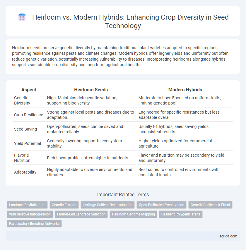 Heirloom vs. Modern Hybrids: Enhancing Crop Diversity in Seed Technology