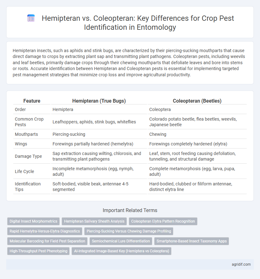 Hemipteran vs. Coleopteran: Key Differences for Crop Pest Identification in Entomology
