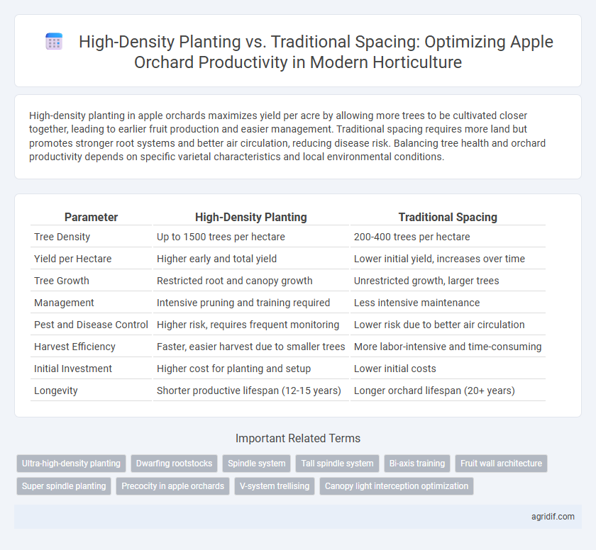 High-Density Planting vs. Traditional Spacing: Optimizing Apple Orchard Productivity in Modern Horticulture