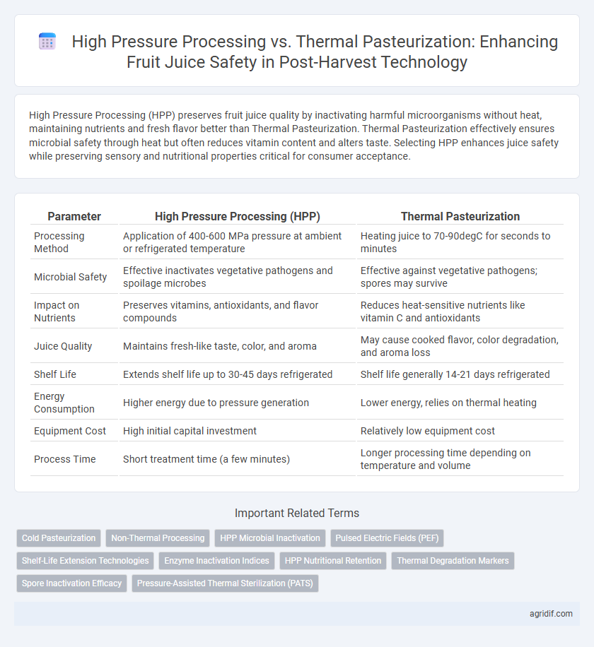 High Pressure Processing vs. Thermal Pasteurization: Enhancing Fruit Juice Safety in Post-Harvest Technology