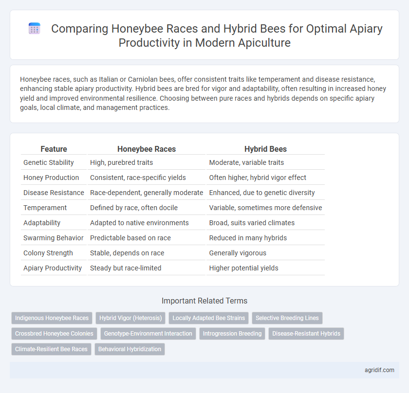 Comparing Honeybee Races and Hybrid Bees for Optimal Apiary Productivity in Modern Apiculture