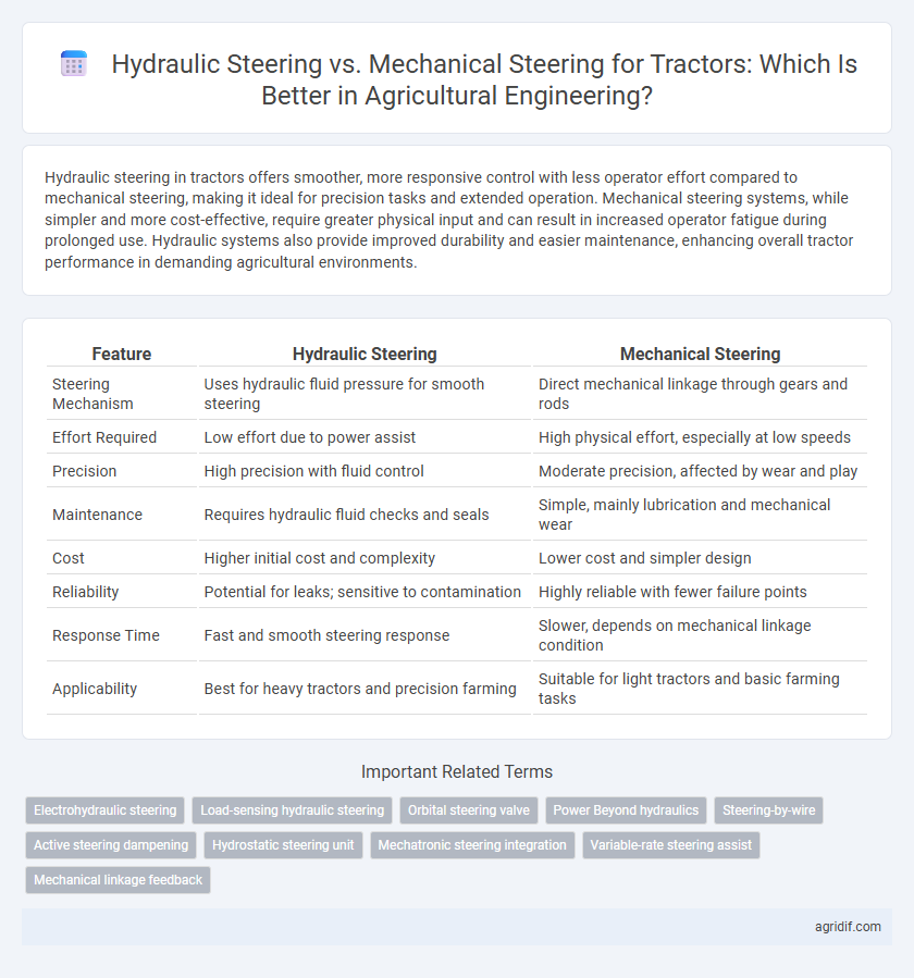 Hydraulic Steering vs. Mechanical Steering for Tractors: Which Is Better in Agricultural Engineering?