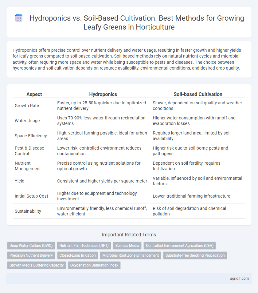 Hydroponics vs. Soil-Based Cultivation: Best Methods for Growing Leafy Greens in Horticulture