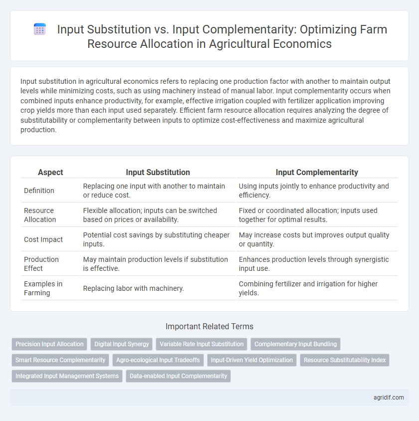 Input Substitution vs. Input Complementarity: Optimizing Farm Resource Allocation in Agricultural Economics