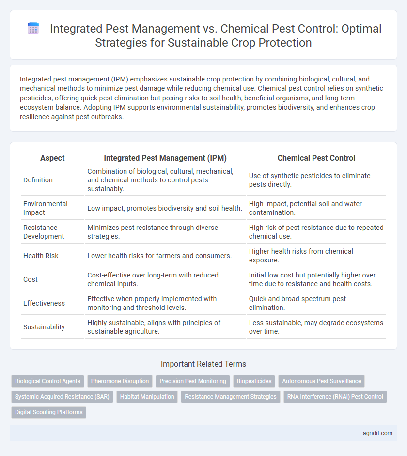 Integrated Pest Management vs. Chemical Pest Control: Optimal Strategies for Sustainable Crop Protection