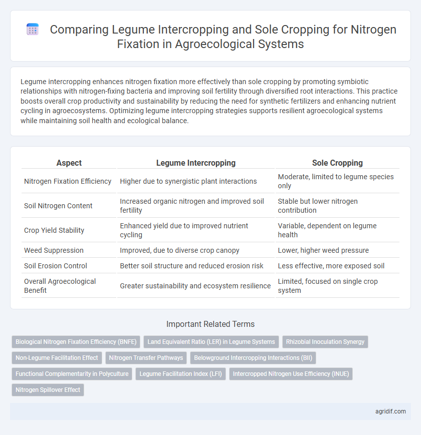 Comparing Legume Intercropping and Sole Cropping for Nitrogen Fixation in Agroecological Systems
