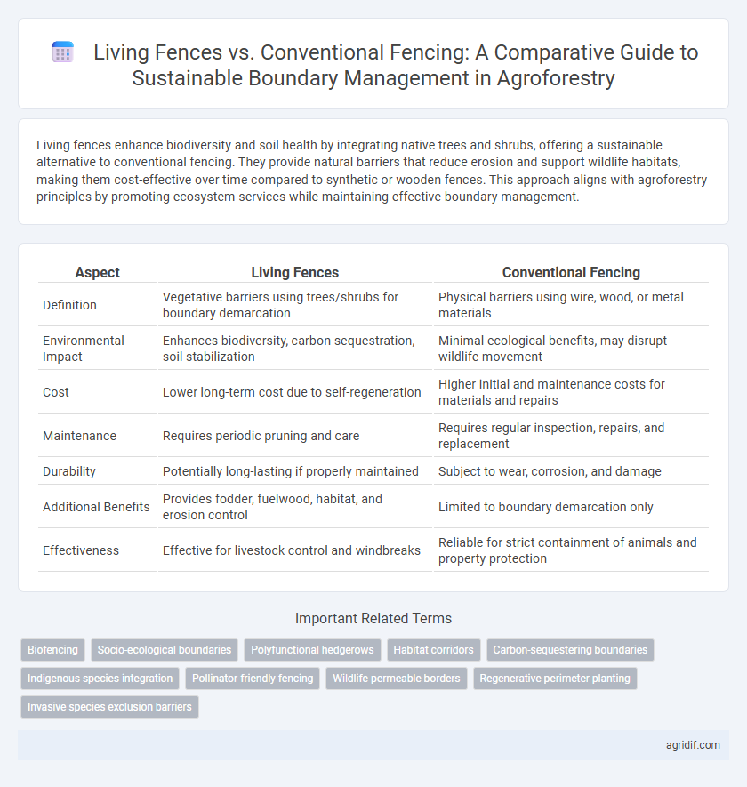 Living Fences vs. Conventional Fencing: A Comparative Guide to Sustainable Boundary Management in Agroforestry