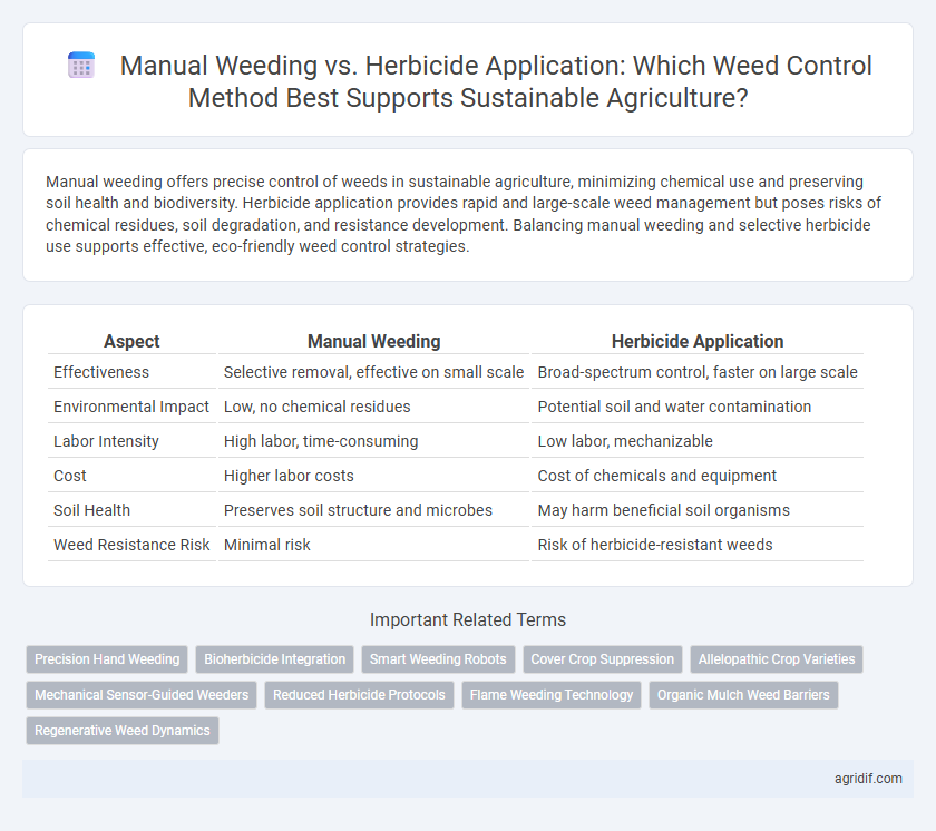 Manual Weeding vs. Herbicide Application: Which Weed Control Method Best Supports Sustainable Agriculture?