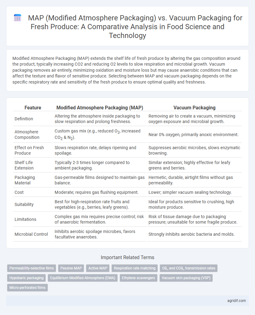 MAP (Modified Atmosphere Packaging) vs. Vacuum Packaging for Fresh Produce: A Comparative Analysis in Food Science and Technology