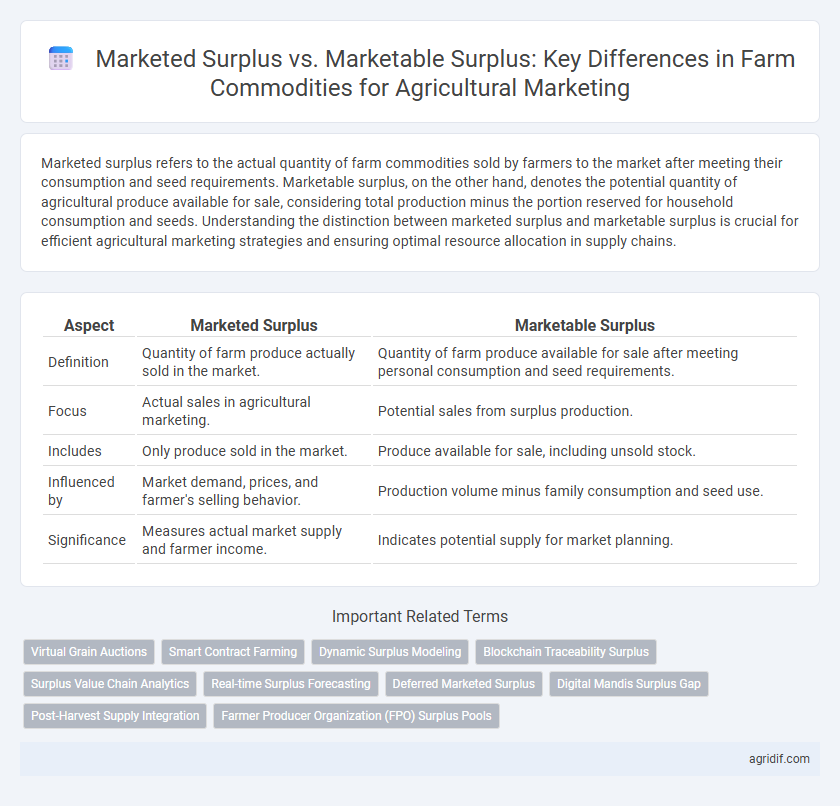 Marketed Surplus vs. Marketable Surplus: Key Differences in Farm Commodities for Agricultural Marketing