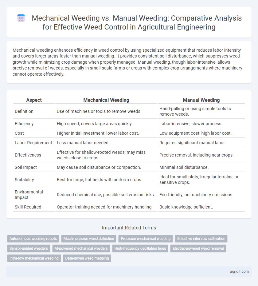 Mechanical Weeding vs. Manual Weeding: Comparative Analysis for Effective Weed Control in Agricultural Engineering