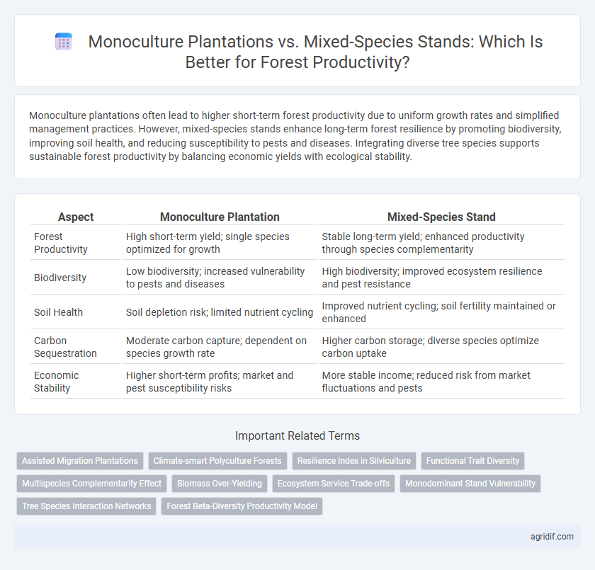 Monoculture Plantations vs. Mixed-Species Stands: Which Is Better for Forest Productivity?