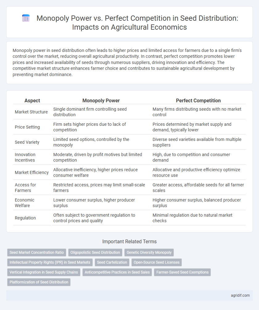 Monopoly Power vs. Perfect Competition in Seed Distribution: Impacts on Agricultural Economics