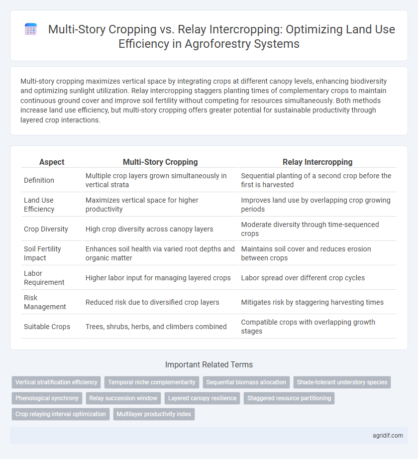 Multi-Story Cropping vs. Relay Intercropping: Optimizing Land Use Efficiency in Agroforestry Systems