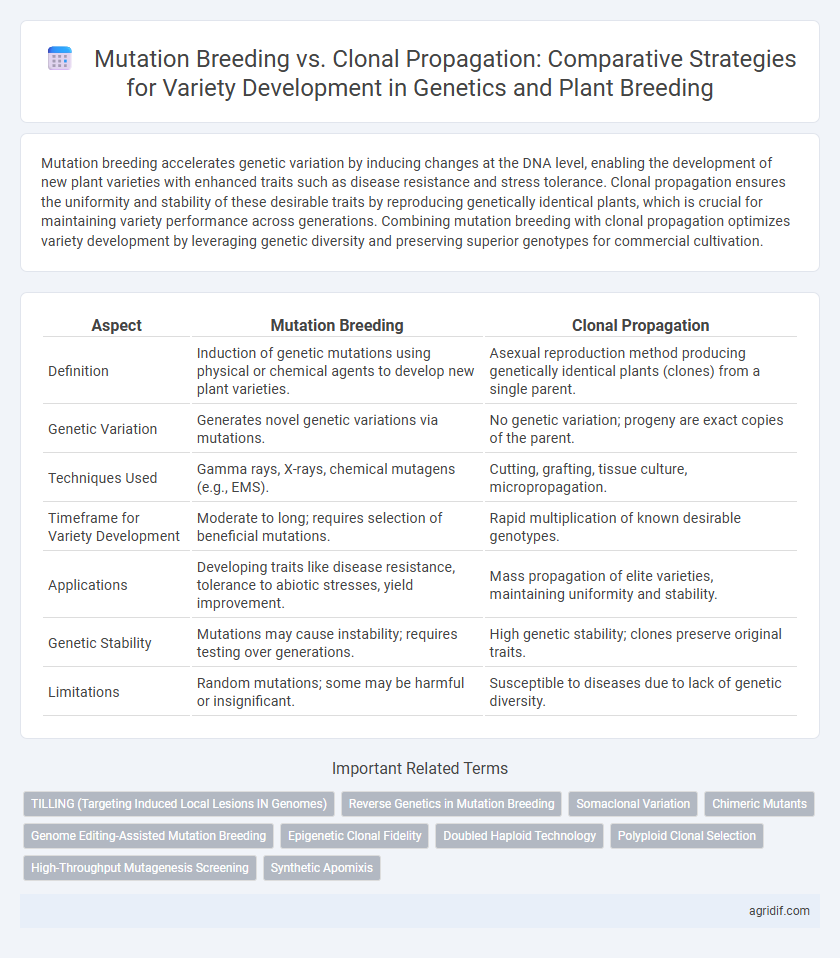 Mutation Breeding vs. Clonal Propagation: Comparative Strategies for Variety Development in Genetics and Plant Breeding
