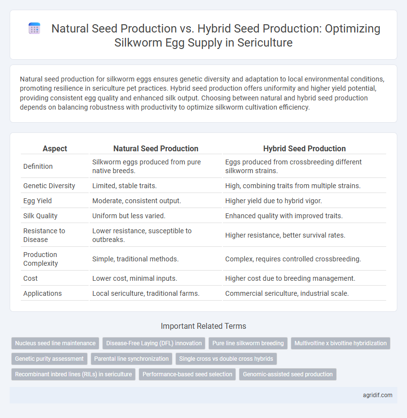 Natural Seed Production vs. Hybrid Seed Production: Optimizing Silkworm Egg Supply in Sericulture