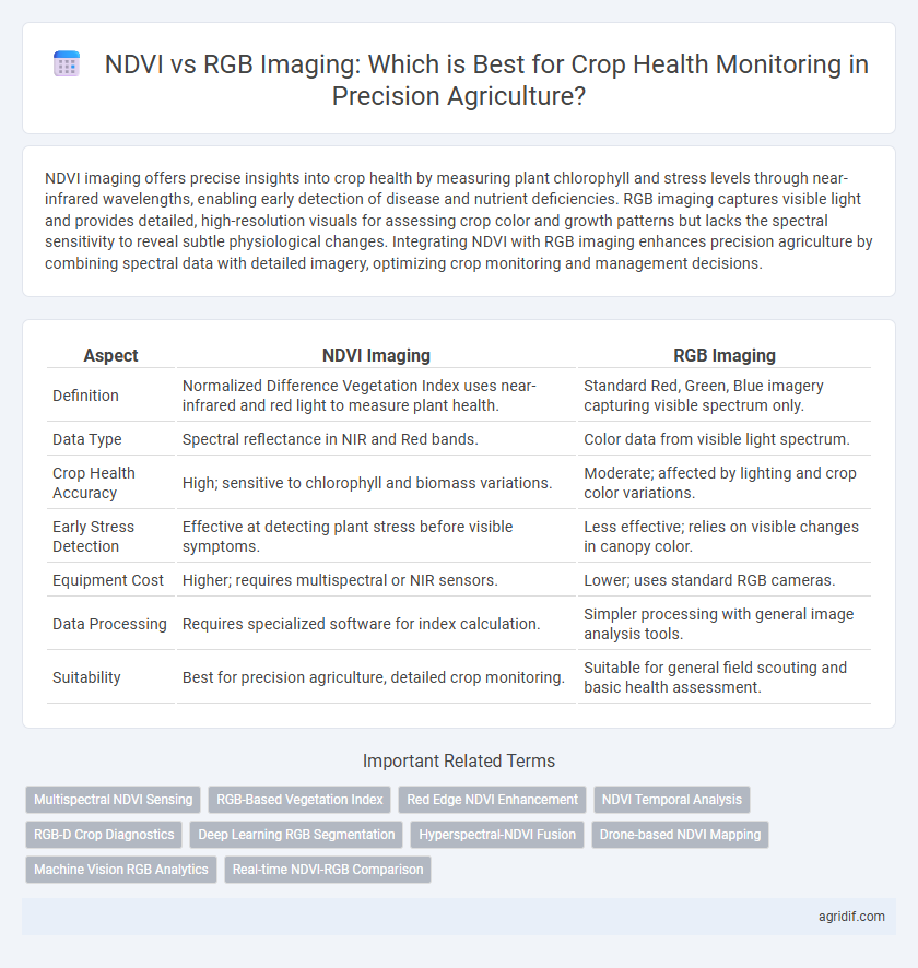 NDVI vs RGB Imaging: Which is Best for Crop Health Monitoring in Precision Agriculture?