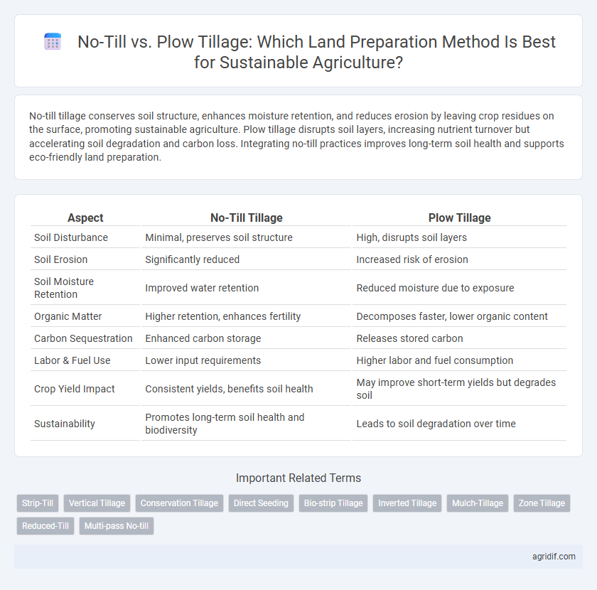 No-Till vs. Plow Tillage: Which Land Preparation Method Is Best for Sustainable Agriculture?